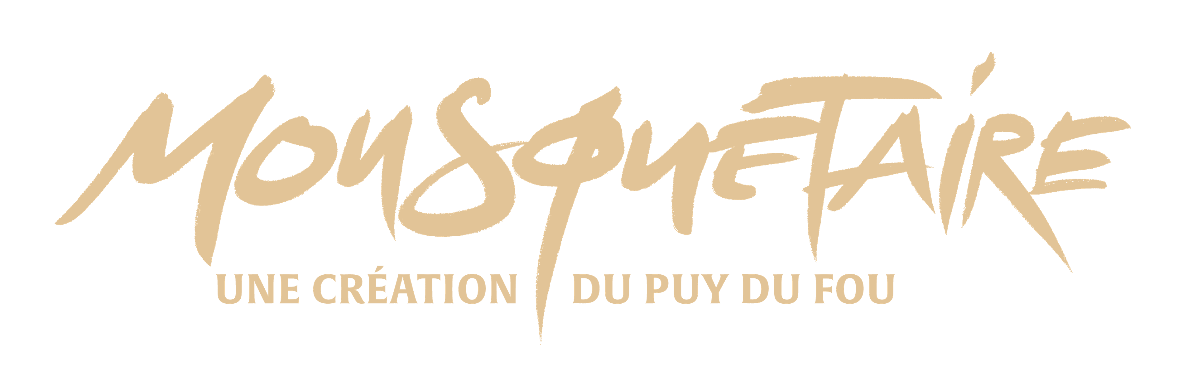 logo texte Mousquetaire, une création du puy du fou